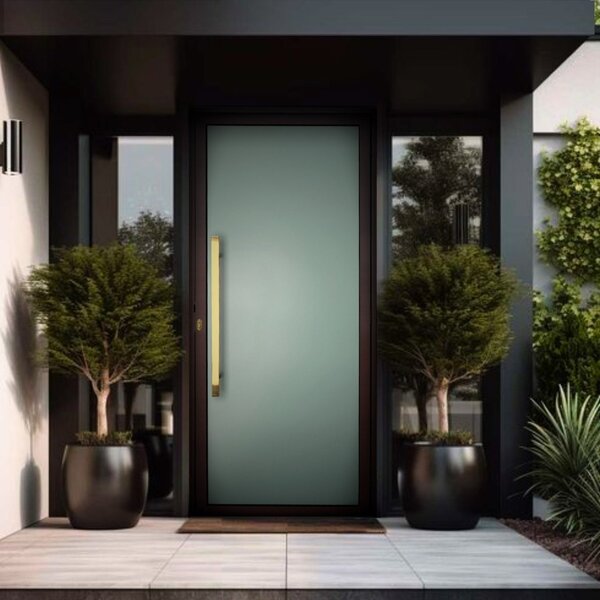 Porta De Aluminio 210x90cm Com Puxador Super Murano Brimak Ab