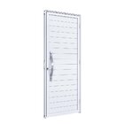 Porta De Alumínio 215x95cm Com Puxador Curvo Polido De 60cm L