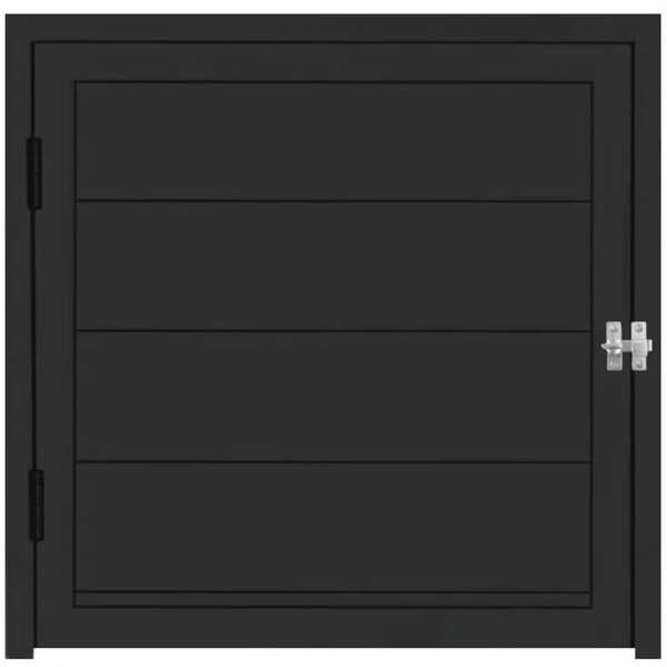 Porta De Aluminio Abrigo Lambril C/trinco Linha Premium Preto