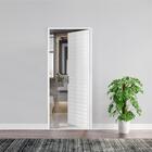 Porta De Alumínio Aluvid Veneziana Branco Direita - 210x80