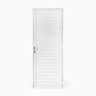 Porta De Alumínio Aluvid Veneziana Branco Esquerda - 210x60