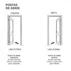 Porta De Alumínio Aluvid Veneziana Branco Esquerda - 210x80