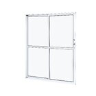 Porta De Aluminio Balcão 210x160cm 2 Folhas Com Vidro Liso E
