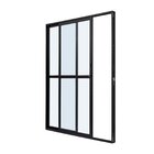 Porta De Aluminio Balcão 210x160cm 2 Folhas Com Vidro Liso E