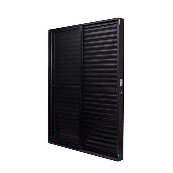 Porta De Aluminio Balcão 210x160cm 3 Folhas Vidro Liso E Bate