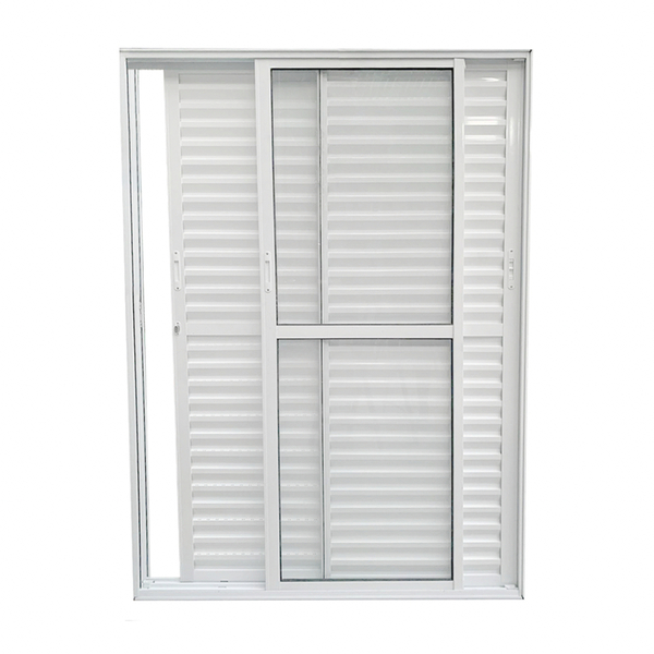 Porta De Alumínio Balcão 3 Folhas Móveis Branca Linha 25 Com