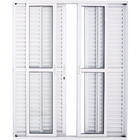 Porta De Alumínio Balcão 6 Folhas Branca Linha 25 Com Fechadu