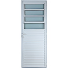 Porta De Alumínio Basculante 2,10 X 0,90 Direita Vidro Mini B