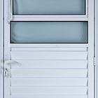 Porta De Alumínio Basculante 2,10 X 1,00 Direita Vidro Mini B