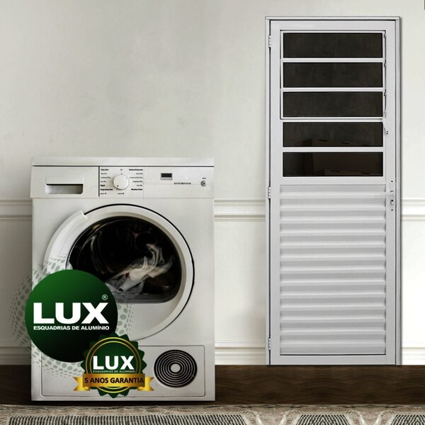 Porta De Alumínio Basculante 210x70cm Abertura 25 Plus Lux Es