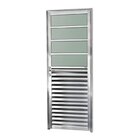 Porta De Alumínio Basculante 210x80cm Com Vidro Boreal Anodiz