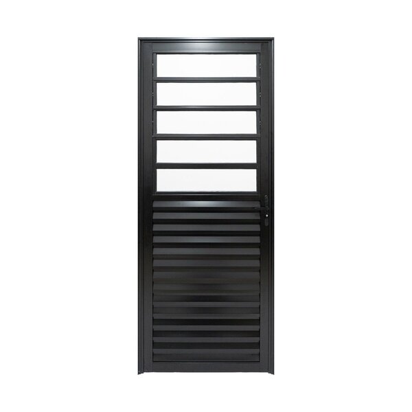 Porta De Aluminio Basculante 210x80cm Linha Plus Abertura Esq