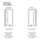 Porta De Alumínio Basculante Brilhante Fit Direita - 210x80