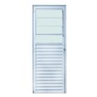 Porta De Alumínio Basculante L25 Branca Direita - 210x80