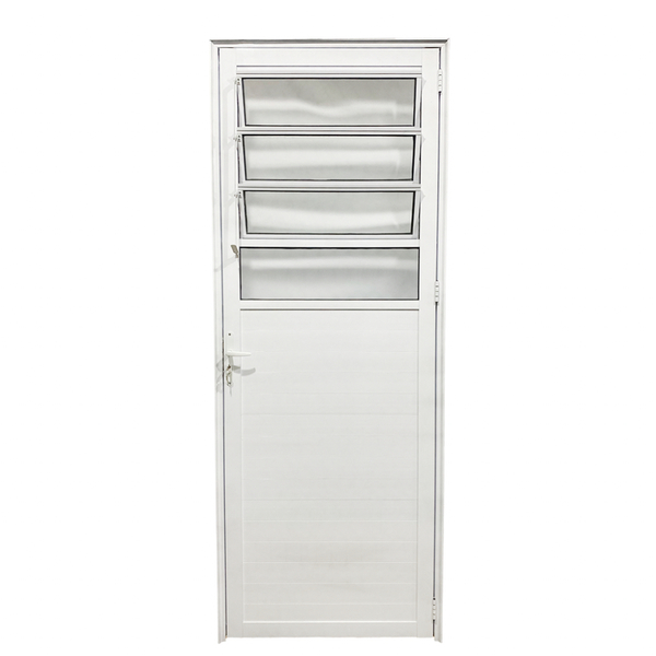 Porta De Alumínio Basculante Lambril Branco Linha 25 - Dc Lado:direita ...