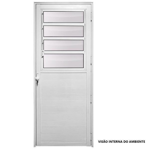 Porta De Alumínio Basculante Lambril Max Branco "e" 210x100