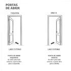 Porta De Alumínio Basculante Preto Maxx Direita - 210x90