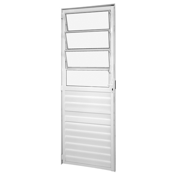 Porta De Alumínio Branco De Cozinha Basculante Atlântica Fort