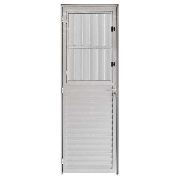 Porta De Alumínio Branco De Entrada Social Hale Esquadrias -