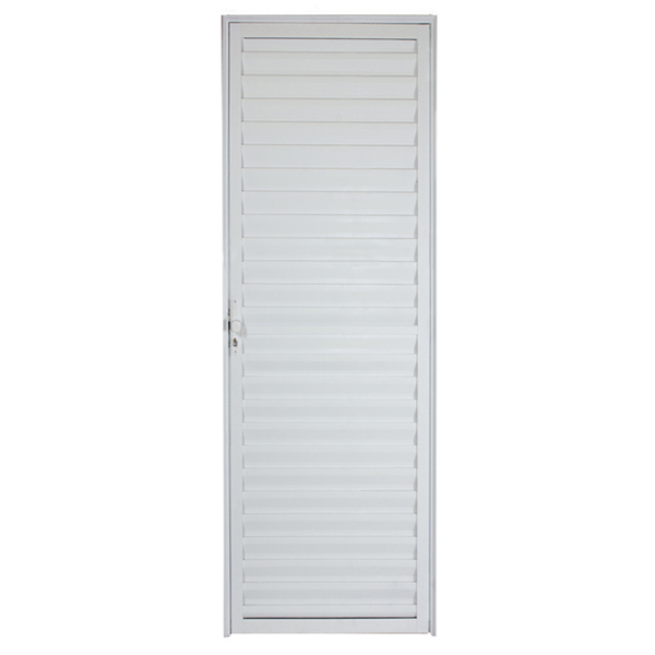 Porta De Alumínio Branco Palheta Cmc Modular - Lado Direito -