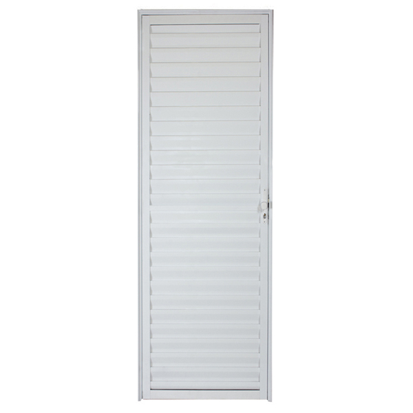 Porta De Alumínio Branco Palheta Cmc Modular - Lado Esquerdo