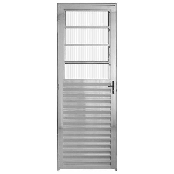 Porta De Alumínio Brilhante Basculante Hale Esquadrias - Lado