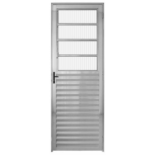 Porta De Alumínio Brilhante Basculante Hale Esquadrias - Lado