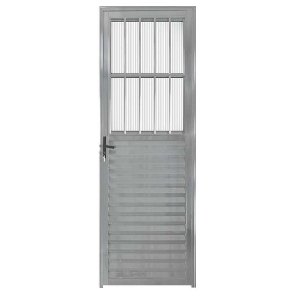 Porta De Alumínio Brilhante De Entrada Social Hale Esquadrias