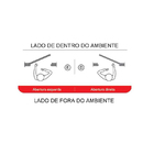 Porta De Alumínio Brilhante Palheta Cmc Modular - Lado Esquer