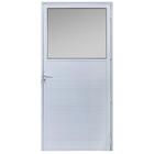 Porta De Alumínio C/vidro Fixo Lambril Maxx Esquerda- 210x80