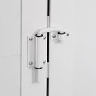 Porta De Alumínio Camarão Lambril Branco Com Vidro Linha 25 -