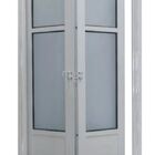 Porta De Alumínio Camarão Lambril Branco Com Vidro Linha 25 -