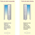 Porta De Alumínio Camarão Lambril Branco Linha 25 - Dc 210 X