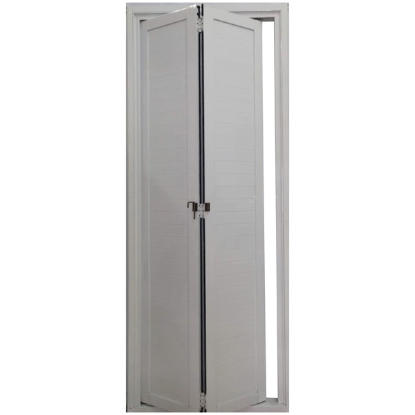 Porta De Alumínio Camarão Lambril C/trinco 2,10 X 0,70 Esquer