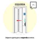 Porta De Aluminio Camarão Palheta C/trinco Linha Premium Preto