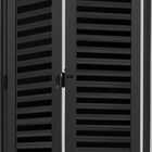 Porta De Aluminio Camarão Palheta C/trinco Linha Premium Preto