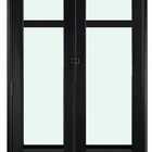 Porta De Aluminio Camarão Palheta Vidro Mini Boreal Com Trinc