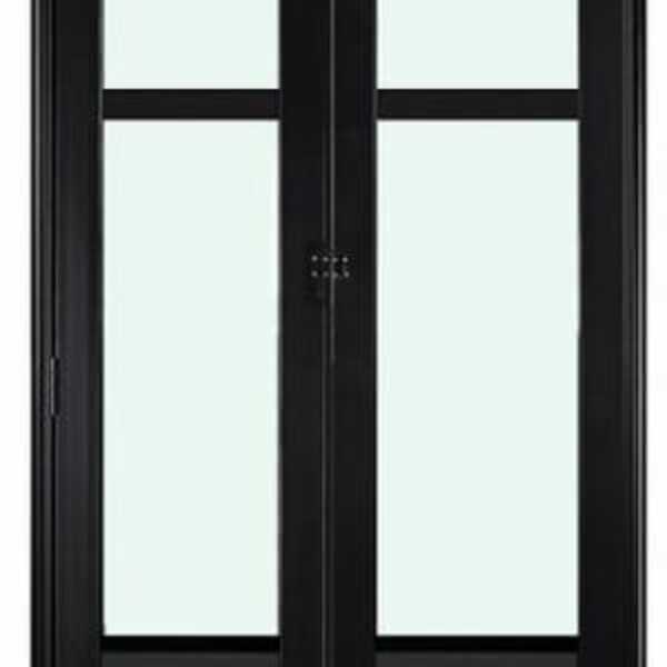 Porta De Aluminio Camarão Palheta Vidro Mini Boreal Com Trinc