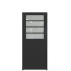 Porta De Alumínio Com Basculante 210x80cm Lado Esquerdo Hale