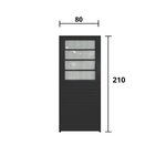 Porta De Alumínio Com Basculante 210x80cm Lado Esquerdo Hale