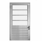 Porta De Alumínio Com Basculante 210x90cm Lado Esquerdo Hale