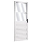Porta De Alumínio Com Vidro Liso Sólida Mgm 210 X 90cm