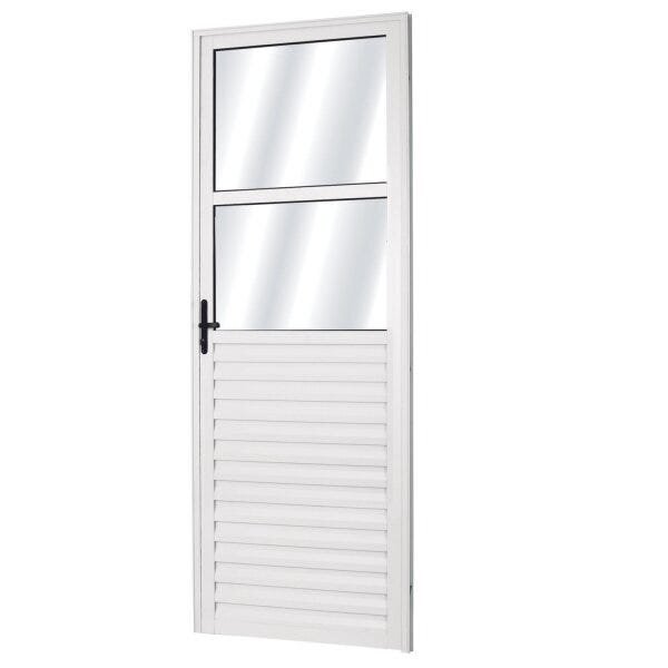 Porta De Alumínio Com Vidro Mini Boreal Sólida Mgm 210 X 90cm