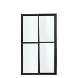 Foto de Porta De Alumínio Correr 210x120cm 2 Folhas Atlântica Preto