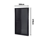 Porta De Alumínio Correr 210x200cm 3 Folhas Atlântica Preto