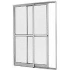 Porta De Alumínio De Correr 210x120cm Com 2 Folhas 1 Fixa Com