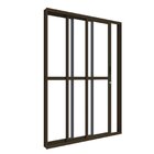 Porta De Alumínio De Correr 210x150cm 3 Folhas Com Travessa E