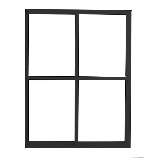 Porta De Aluminio De Correr 210x160cm 2 Folhas 1 Fixa Sólida