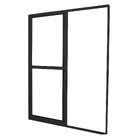 Porta De Aluminio De Correr 210x160cm 2 Folhas 1 Fixa Sólida