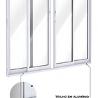 Porta De Alumínio De Correr 2 Folhas Móveis E 2 Folhas Fixas